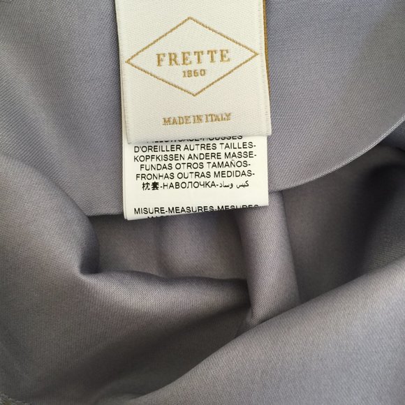 FRETTE Euro Pillow Sham ITALY Doppio Ajour 1x Opal Blue 26x26" Cotton NEW $185 - Picture 5 of 5